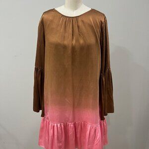 Cynthia Rowley Silk Siena Ombré Swing Dress Size Small